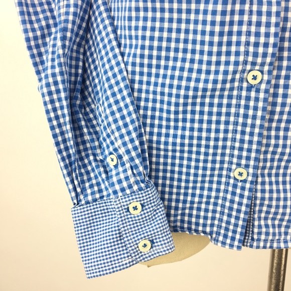 C. Wonder Gingham Button Down Shirt Boy Fit Sz S - Picture 3 of 8